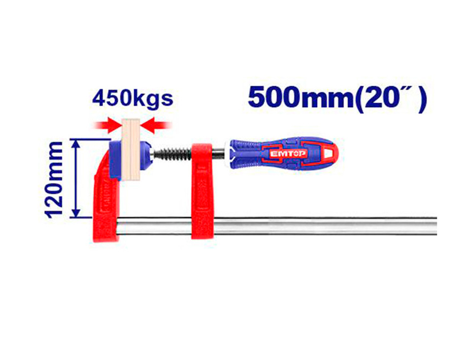 SARGENTO DE APRIETE 120x500 MM