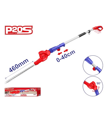 CORTASETOS TELESCÓPICO EMTOP 20V